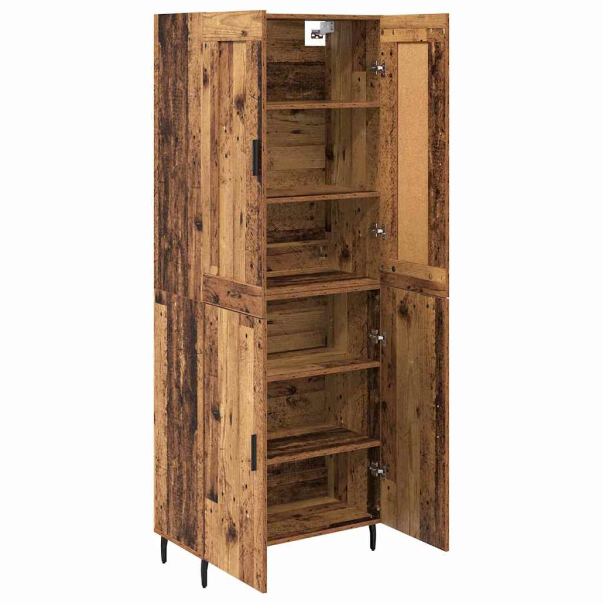 vidaXL Highboard 2 τμχ. Παλιό ξύλο 69,5 x 34 x 180 εκ.