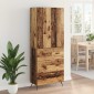 vidaXL Highboard Παλιό Ξύλο 69,5 x 34 x 180 εκ. Επεξεργασμένο Ξύλο