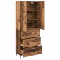 vidaXL Highboard Παλιό Ξύλο 69,5 x 34 x 180 εκ. Επεξεργασμένο Ξύλο