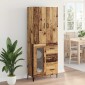vidaXL Highboard Παλιό Ξύλο 69,5 x 34 x 180 εκ. Επεξεργασμένο Ξύλο