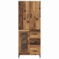 vidaXL Highboard Παλιό Ξύλο 69,5 x 34 x 180 εκ. Επεξεργασμένο Ξύλο