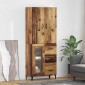 vidaXL Highboard Παλιό Ξύλο 69,5 x 34 x 180 εκ. Επεξεργασμένο Ξύλο