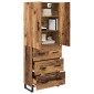 vidaXL Highboard 2 τμχ. Παλιό Ξύλο 69,5 x 34 x 180 εκ.