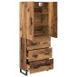 vidaXL Highboard 2 τμχ. Παλιό Ξύλο 69,5 x 34 x 180 εκ.