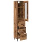 vidaXL Highboard Παλιό Ξύλο 34,5 x 34 x 180 εκ. Επεξεργασμένο Ξύλο