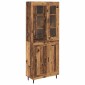 vidaXL Highboard 2 τμχ. Παλιό Ξύλο 69,5 x 34 x 180 εκ.