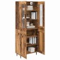 vidaXL Highboard 2 τμχ. Παλιό Ξύλο 69,5 x 34 x 180 εκ.