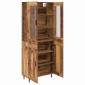 vidaXL Highboard 2 τμχ. Παλιό Ξύλο 69,5 x 34 x 180 εκ.