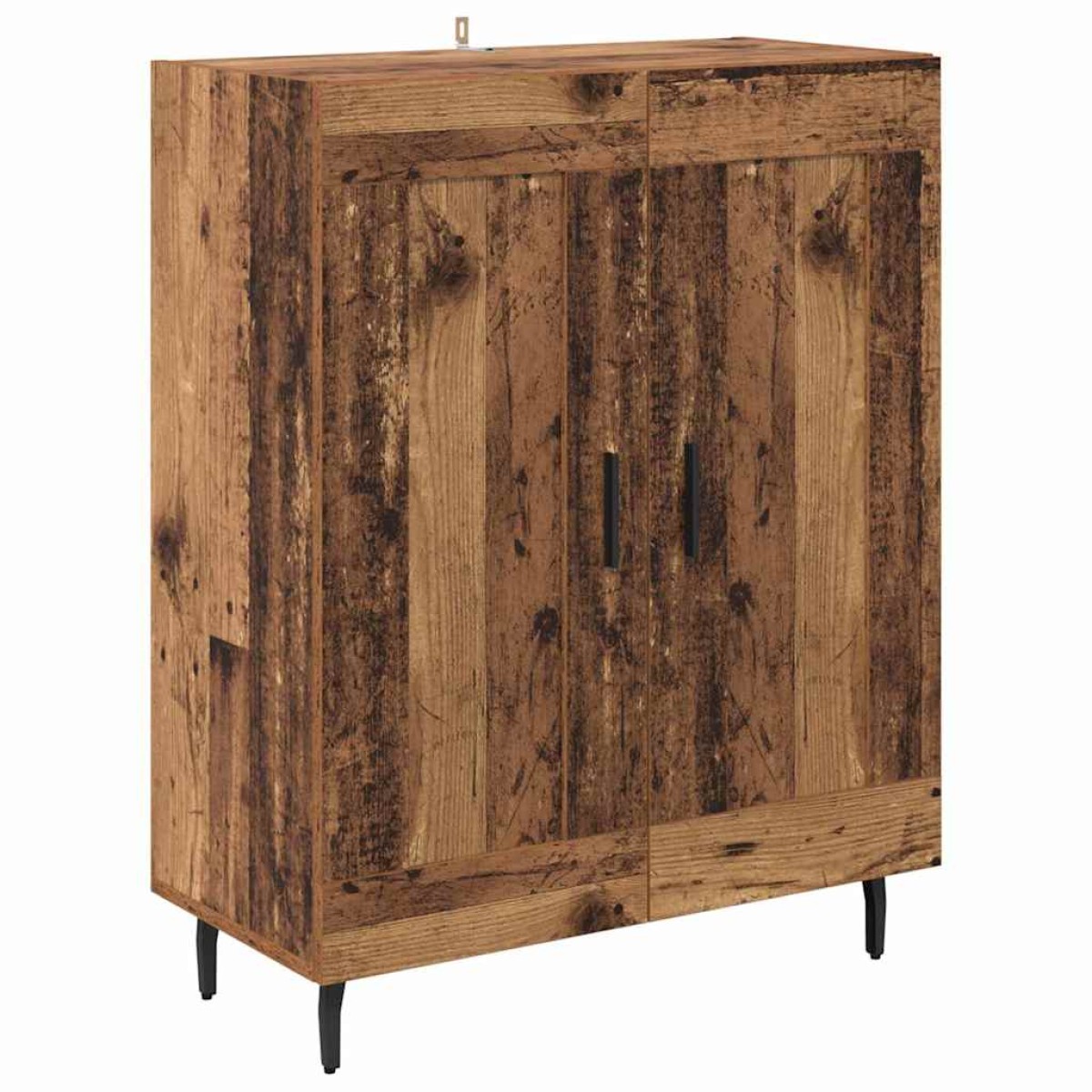 vidaXL Highboard 2 τμχ. Παλιό Ξύλο 69,5 x 34 x 180 εκ.