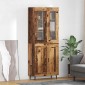 vidaXL Highboard 2 τμχ. Παλιό Ξύλο 69,5 x 34 x 180 εκ.
