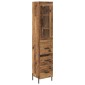 vidaXL Highboard Παλιό Ξύλο 34,5 x 34 x 180 εκ. Επεξεργασμένο Ξύλο