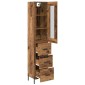 vidaXL Highboard Παλιό Ξύλο 34,5 x 34 x 180 εκ. Επεξεργασμένο Ξύλο