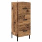 vidaXL Highboard Παλιό Ξύλο 34,5 x 34 x 180 εκ. Επεξεργασμένο Ξύλο