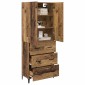 vidaXL Highboard Παλιό Ξύλο 69,5 x 34 x 180 εκ. Επεξεργασμένο Ξύλο