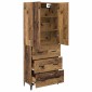 vidaXL Highboard Παλιό Ξύλο 69,5 x 34 x 180 εκ. Επεξεργασμένο Ξύλο