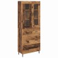 vidaXL Highboard 2 τμχ. Παλιό Ξύλο 69,5 x 34 x 180 εκ.