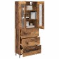 vidaXL Highboard 2 τμχ. Παλιό Ξύλο 69,5 x 34 x 180 εκ.