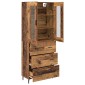 vidaXL Highboard 2 τμχ. Παλιό Ξύλο 69,5 x 34 x 180 εκ.