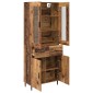 vidaXL Highboard 2 τμχ. Παλιό Ξύλο 69,5 x 34 x 180 εκ.