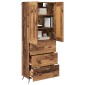 vidaXL Highboard Παλιό Ξύλο 69,5 x 34 x 180 εκ. Επεξεργασμένο Ξύλο