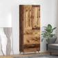 vidaXL Highboard Παλιό Ξύλο 69,5 x 34 x 180 εκ. Επεξεργασμένο Ξύλο