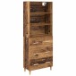 vidaXL Highboard Παλιό Ξύλο 69,5 x 32,5 x 180 εκ Επεξεργασμένο Ξύλο