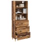 vidaXL Highboard Παλιό Ξύλο 69,5 x 32,5 x 180 εκ Επεξεργασμένο Ξύλο