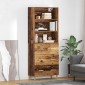 vidaXL Highboard Παλιό Ξύλο 69,5 x 32,5 x 180 εκ Επεξεργασμένο Ξύλο