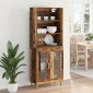 vidaXL Highboard Παλιό Ξύλο 69,5 x 32,5 x 180 εκ Επεξεργασμένο Ξύλο