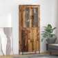 vidaXL Highboard Παλιό Ξύλο 69,5 x 34 x 180 εκ. Επεξεργασμένο Ξύλο