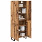 vidaXL Highboard 2 τμχ. Παλιό Ξύλο 69,5 x 34 x 180 εκ.