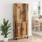 vidaXL Highboard 2 τμχ. Παλιό Ξύλο 69,5 x 34 x 180 εκ.