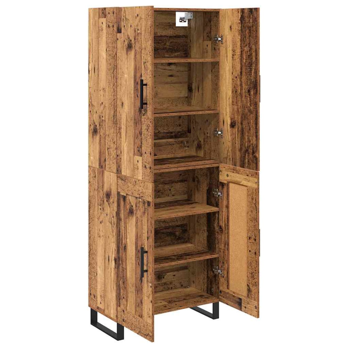 vidaXL Highboard 2 τμχ. Παλιό Ξύλο 69,5 x 34 x 180 εκ.