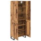 vidaXL Highboard 2 τμχ. Παλιό Ξύλο 69,5 x 34 x 180 εκ.