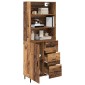 vidaXL Highboard 2 τμχ. Παλιό Ξύλο 69,5 x 32,5 x 180 εκ