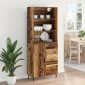 vidaXL Highboard 2 τμχ. Παλιό Ξύλο 69,5 x 32,5 x 180 εκ