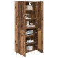 vidaXL Highboard Παλιό Ξύλο 69,5 x 34 x 180 εκ. Επεξεργασμένο Ξύλο