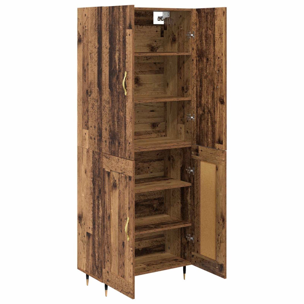 vidaXL Highboard Παλιό Ξύλο 69,5 x 34 x 180 εκ. Επεξεργασμένο Ξύλο