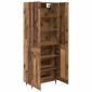 vidaXL Highboard Παλιό Ξύλο 69,5 x 34 x 180 εκ. Επεξεργασμένο Ξύλο