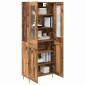 vidaXL Highboard 2 τμχ. Παλιό ξύλο 69,5 x 34 x 180 εκ.