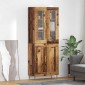 vidaXL Highboard 2 τμχ. Παλιό ξύλο 69,5 x 34 x 180 εκ.