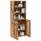vidaXL Highboard 2 τμχ. Παλιό ξύλο 69,5 x 34 x 180 εκ.