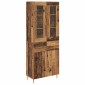 vidaXL Highboard 2 τμχ. Παλιό ξύλο 69,5 x 34 x 180 εκ.