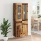 vidaXL Highboard 2 τμχ. Παλιό ξύλο 69,5 x 34 x 180 εκ.