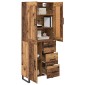 vidaXL Highboard 2 τμχ. Παλιό ξύλο 69,5 x 34 x 180 εκ.