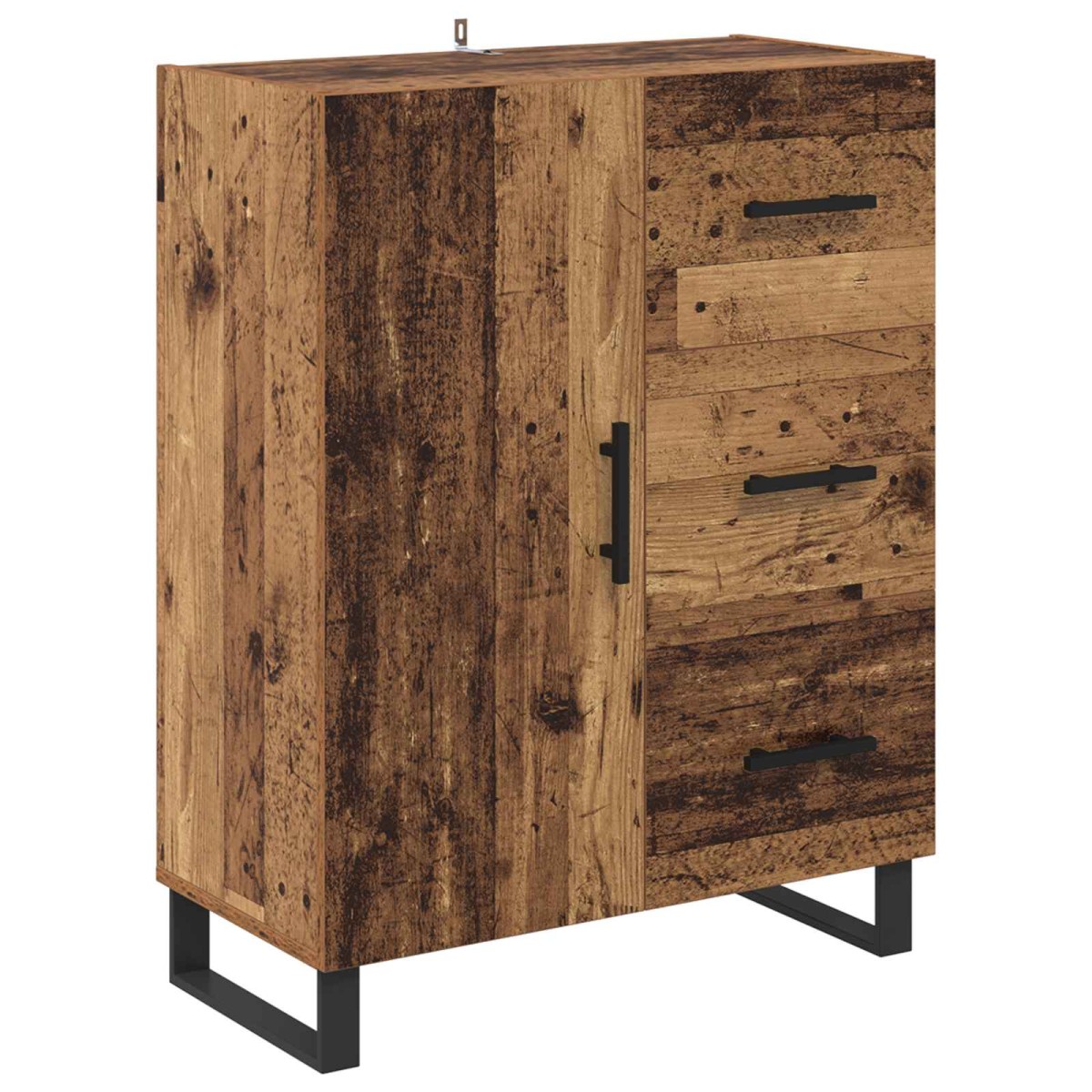 vidaXL Highboard 2 τμχ. Παλιό ξύλο 69,5 x 34 x 180 εκ.