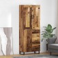 vidaXL Highboard 2 τμχ. Παλιό ξύλο 69,5 x 34 x 180 εκ.
