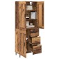 vidaXL Highboard 2 τμχ. Παλιό ξύλο 69,5 x 34 x 180 εκ.