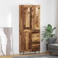 vidaXL Highboard 2 τμχ. Παλιό ξύλο 69,5 x 34 x 180 εκ.