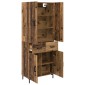 vidaXL Highboard Παλιό Ξύλο 69,5 x 34 x 180 εκ. Επεξεργασμένο Ξύλο